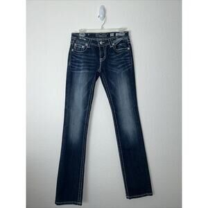 MISS ME JEANS WOMENS 28x32 Tag 28x33 1/2 Signature Straight Low Rise Hipster